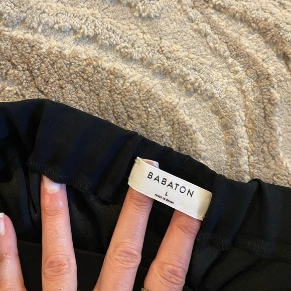 Babaton by Aritzia Women’s Serif Trousers Black Size L Business Casual Pants - Picture 10 of 14